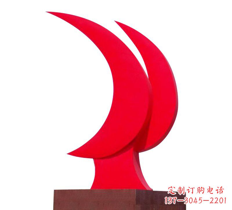 不锈钢党建党旗标志雕塑