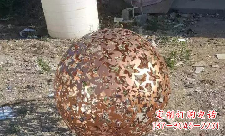 不锈钢地球仪花球雕塑
