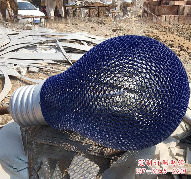 不锈钢灯泡雕塑22