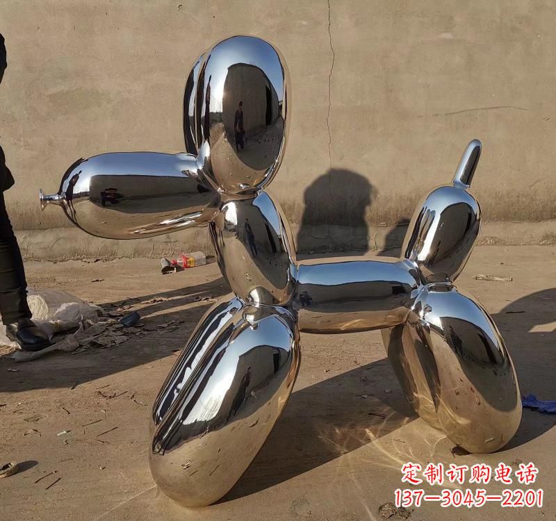 不锈钢电镀动物狗雕塑
