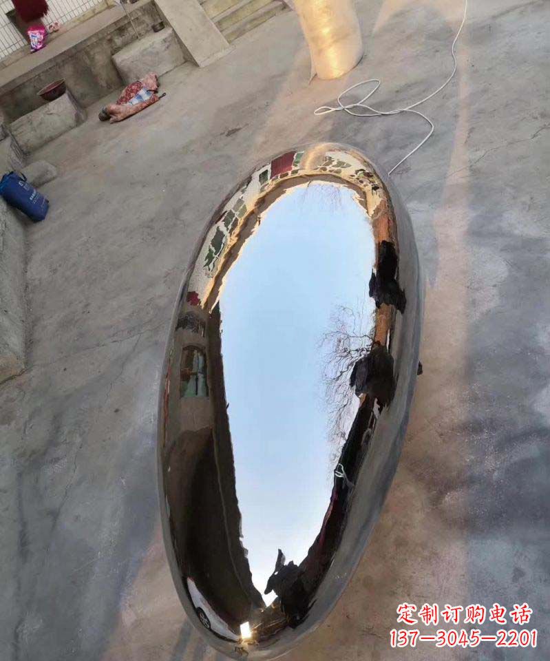 不锈钢电镀水滴造型雕塑