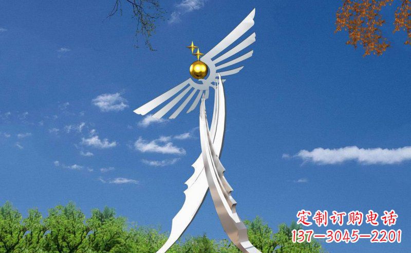 不-锈-钢-雕-塑-飞鹰