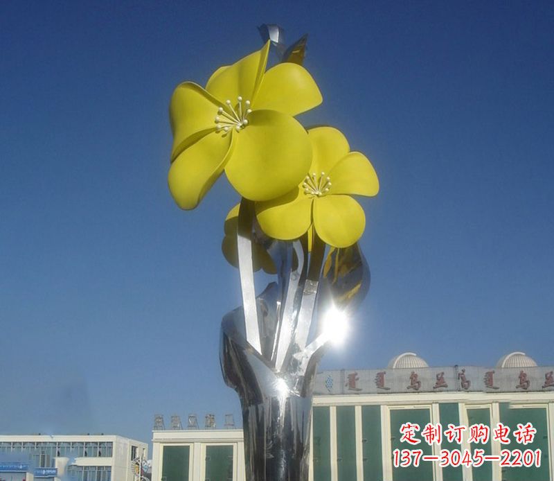 不-锈-钢-雕-塑-花卉景观雕塑