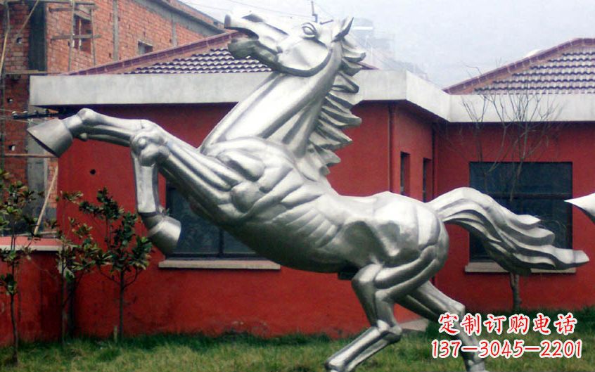 不锈钢动物奔马雕塑