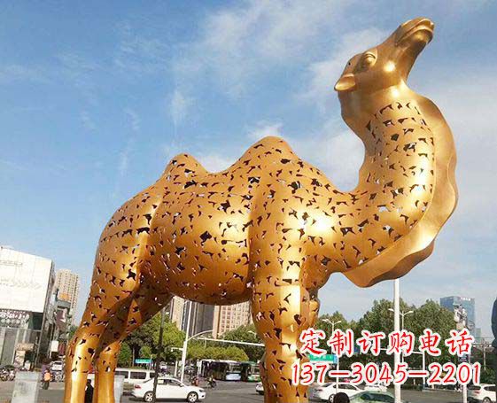 不锈钢锻造骆驼雕塑