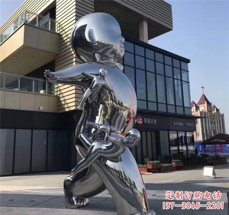 不锈钢儿童雕塑