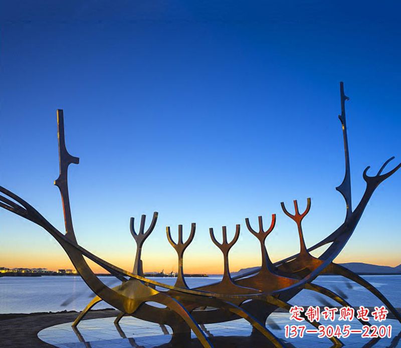 不锈钢帆船比赛运动雕塑