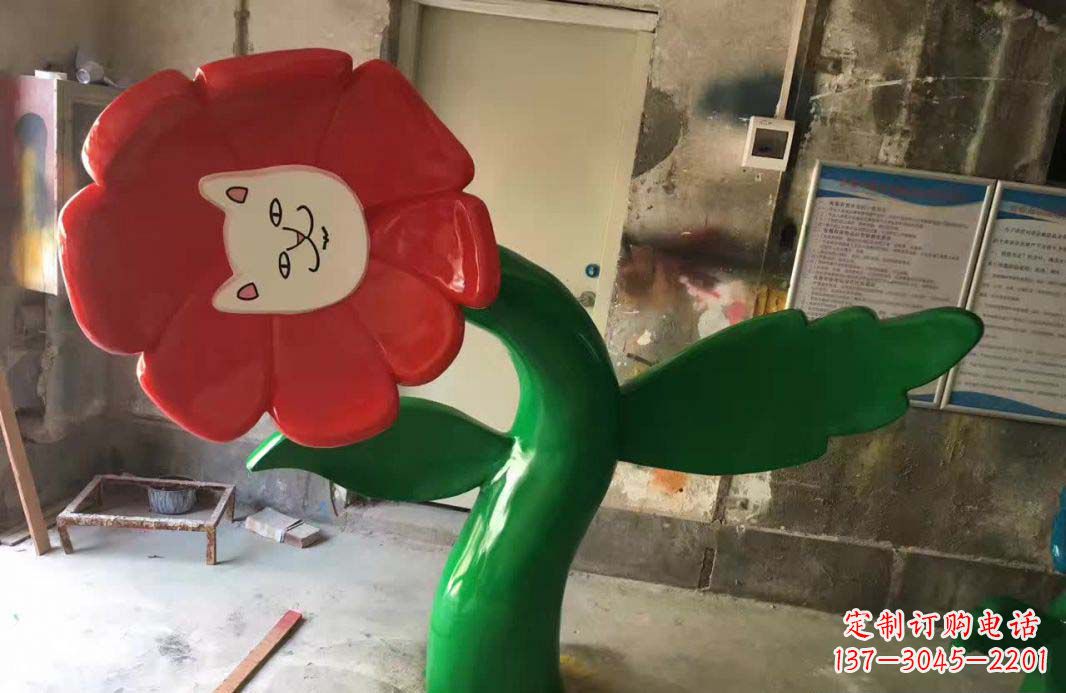 不锈钢仿真花朵雕塑