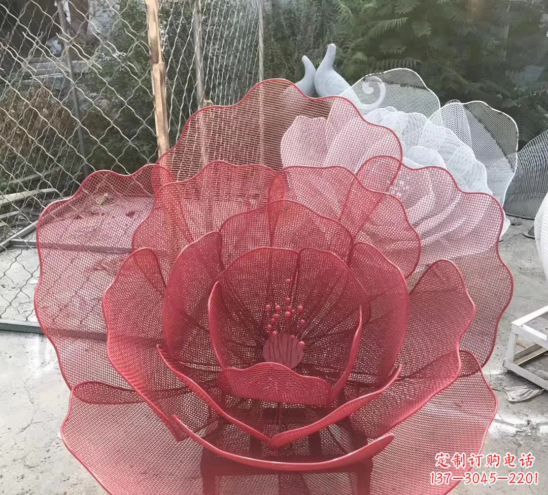 不锈钢仿真铁艺花朵雕塑