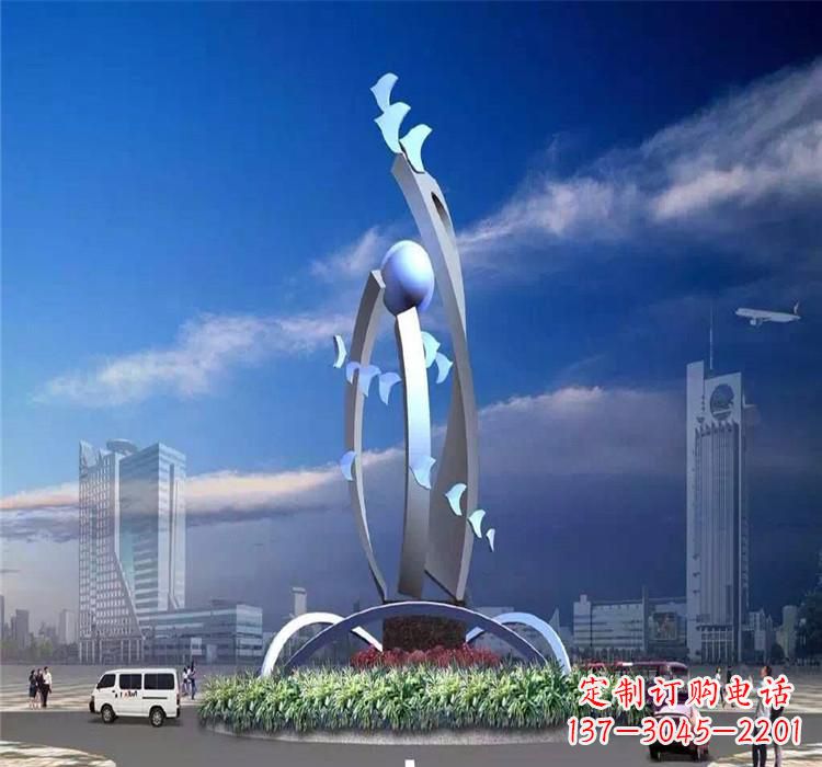 不锈钢飞鸽景观雕塑