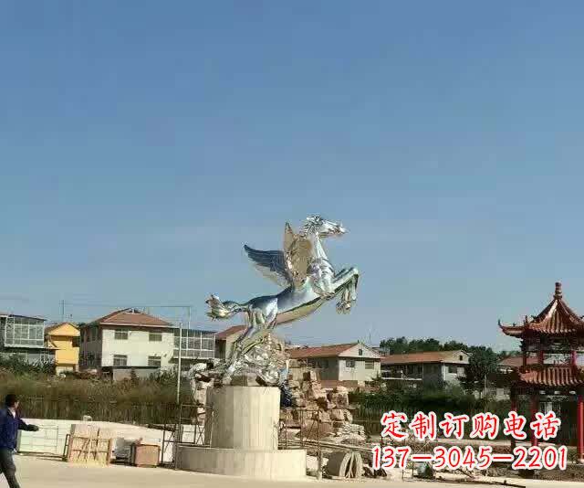 不锈钢飞马标志雕塑
