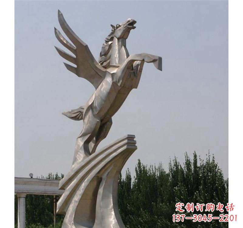 不锈钢飞马雕塑