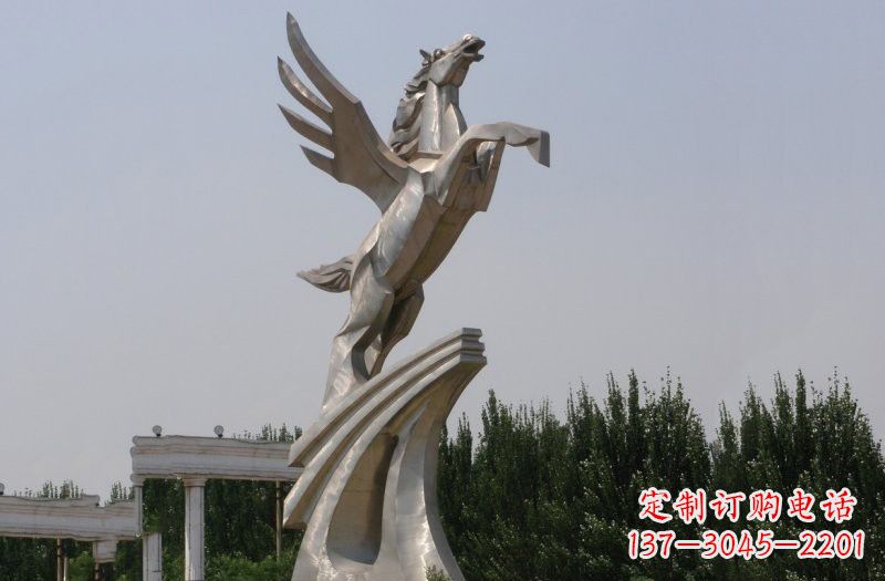 不锈钢飞马雕塑222