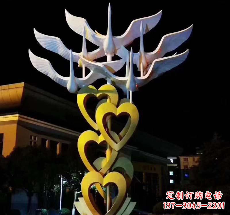 大雁雕塑 - 不锈钢/飞翔/大雁 大雁雕塑 - 不锈钢/飞翔/大雁