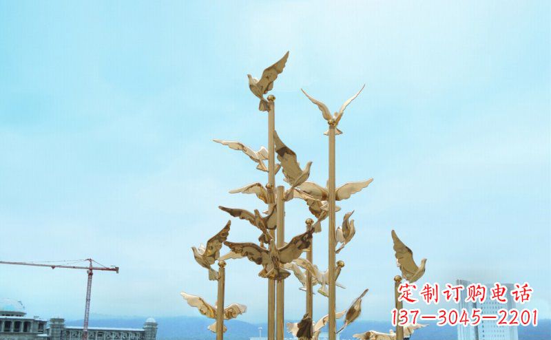 鸽子雕塑 - 不锈钢/飞翔/鸽子 鸽子雕塑 - 不锈钢/飞翔/鸽子