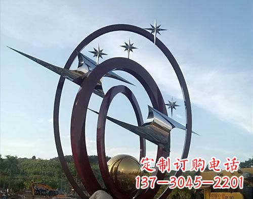 不锈钢飞行轨迹广场雕塑