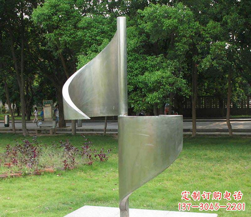 不锈钢风车雕塑 (2)
