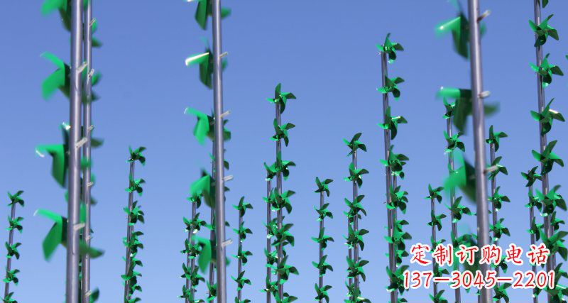 不锈钢风车广场景观雕塑