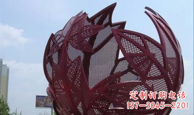 不锈钢枫叶广场景观雕塑