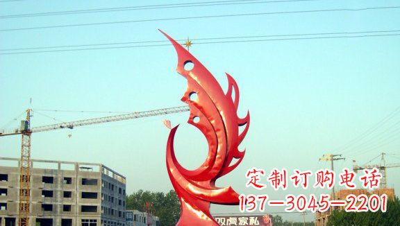 不锈钢凤凰城市雕塑
