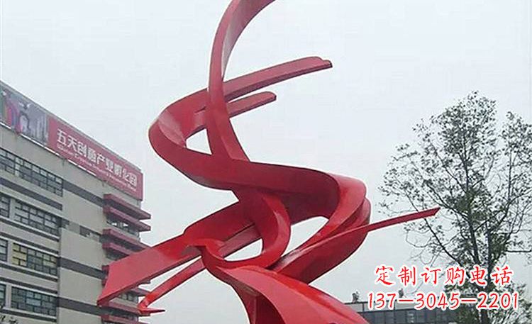 不锈钢枫叶小区景观雕塑