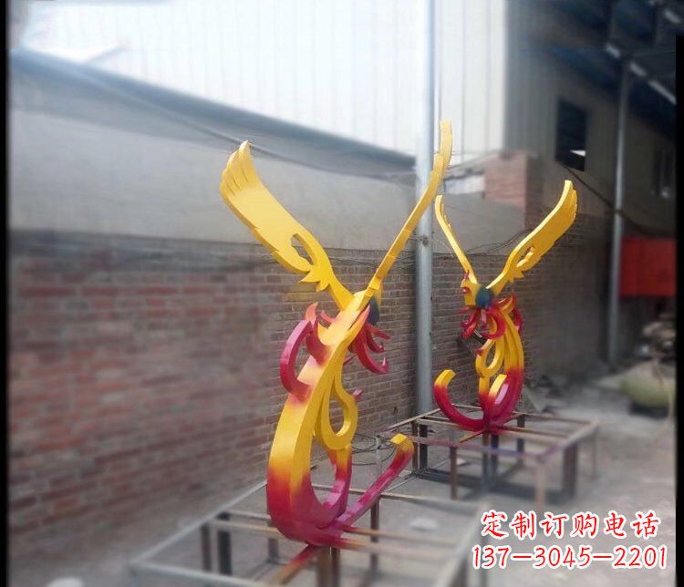 不锈钢凤凰公园景观雕塑
