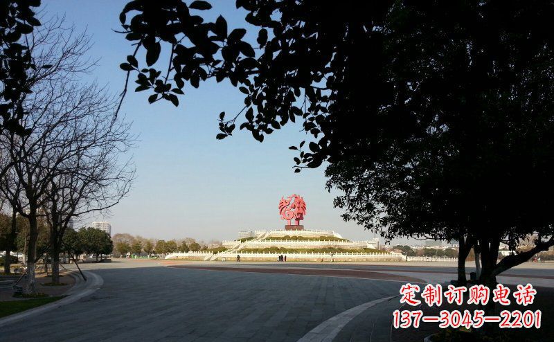 不锈钢凤凰广场雕塑