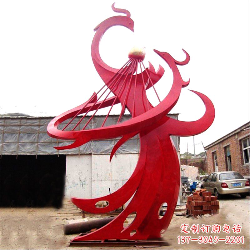 不锈钢凤凰景观雕塑