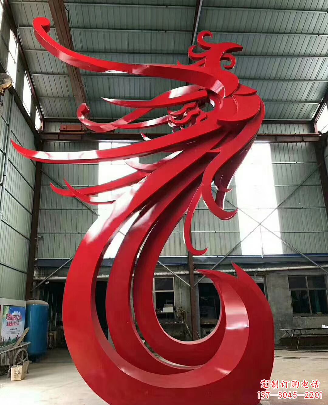 不锈钢凤凰景观雕塑广场公园动物雕塑