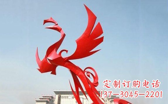 不锈钢凤凰展翅雕塑精致的艺术品 不锈钢凤凰展翅雕塑精致的艺术品
