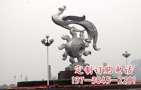 不锈钢凤鸣朝阳雕塑