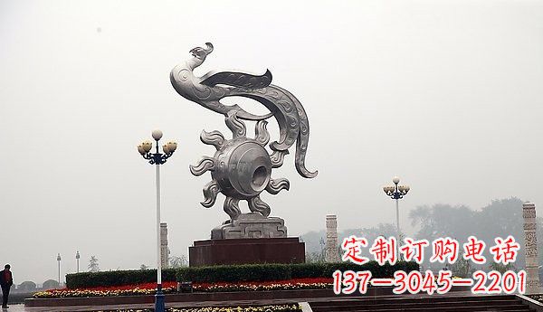 不锈钢凤鸣朝阳广场雕塑