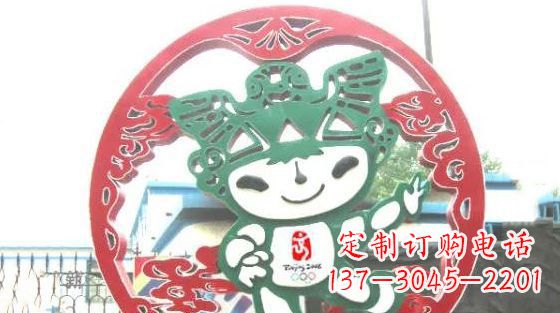 不锈钢福娃广场景观雕塑