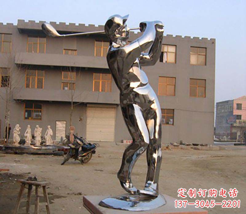 高尔夫雕塑一种不锈钢制作的艺术品 高尔夫雕塑一种不锈钢制作的艺术品