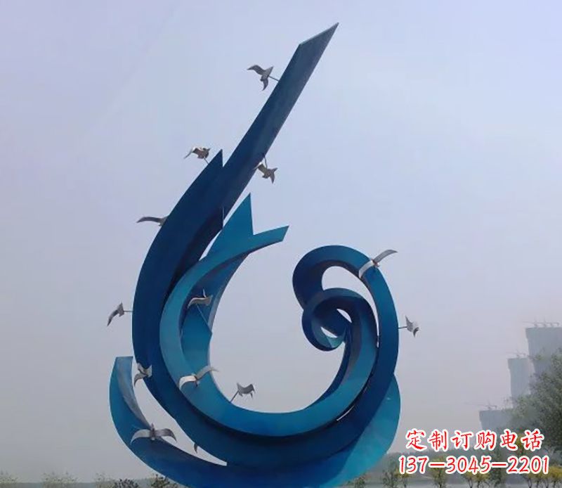 不锈钢鸽子雕塑 (2)