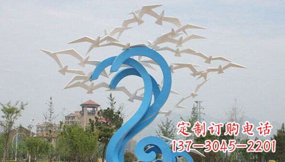 不锈钢鸽子放飞雕塑