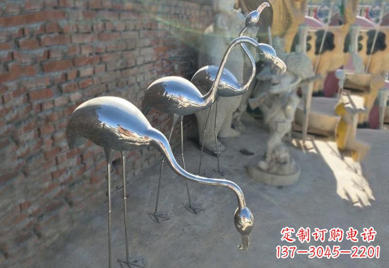 火烈鸟雕塑 - 不锈钢/公园/抽象/火烈鸟 火烈鸟雕塑 - 不锈钢/公园/抽象/火烈鸟
