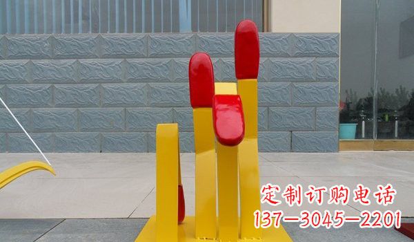 不锈钢公园抽象火柴雕塑