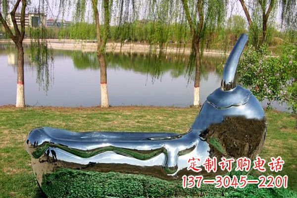 不锈钢公园抽象辣椒雕塑