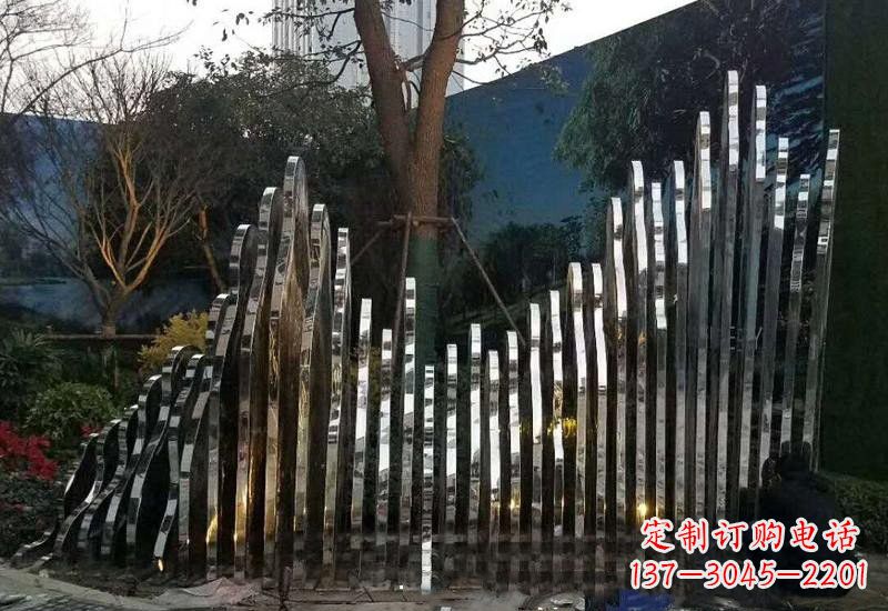 不锈钢公园抽象假山雕塑