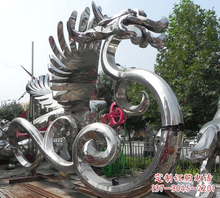 不锈钢公园抽象龙