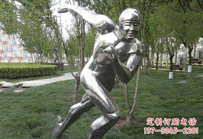 不锈钢公园抽象轮滑人物雕塑