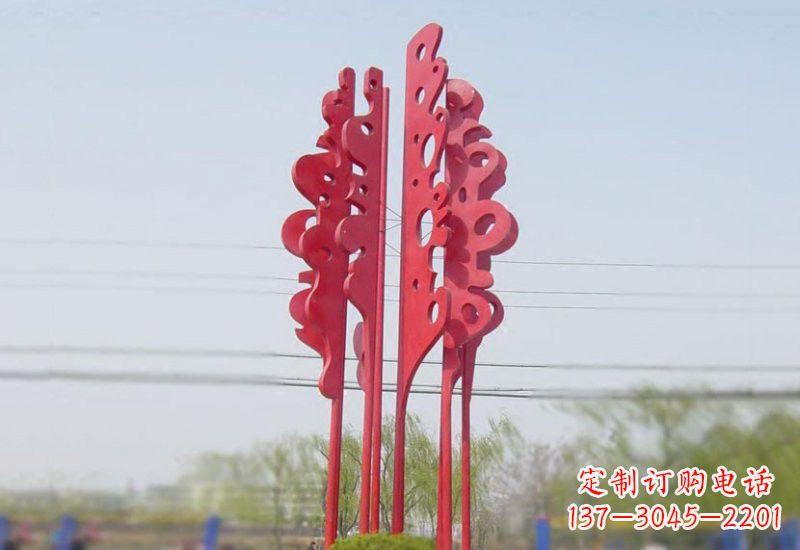 不锈钢公园抽象树雕塑
