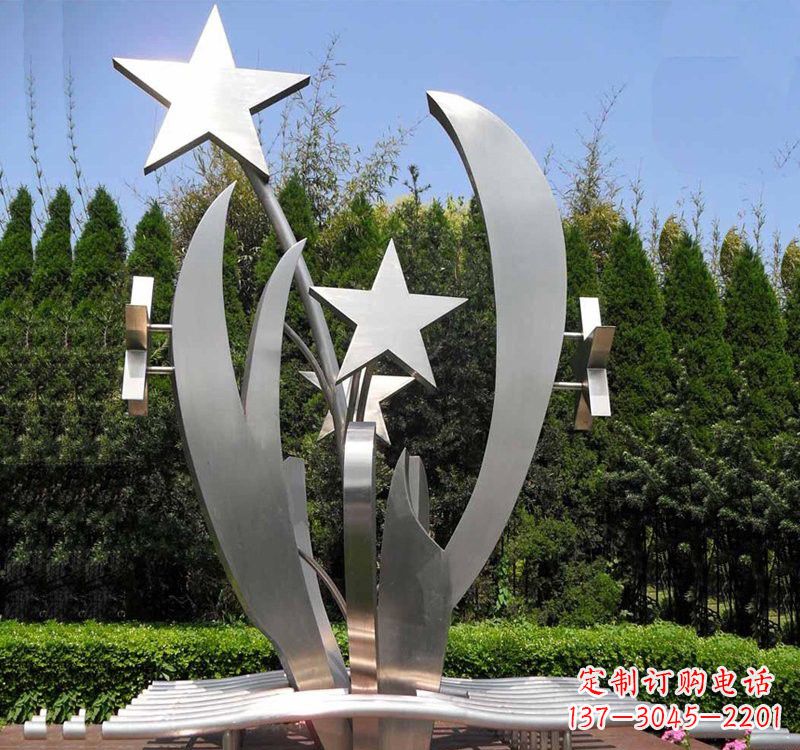 五角星雕塑 - 不锈钢/公园/抽象/五角星 五角星雕塑 - 不锈钢/公园/抽象/五角星