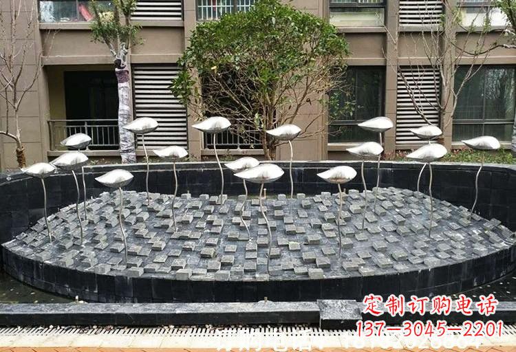 不锈钢公园抽象鱼群雕塑