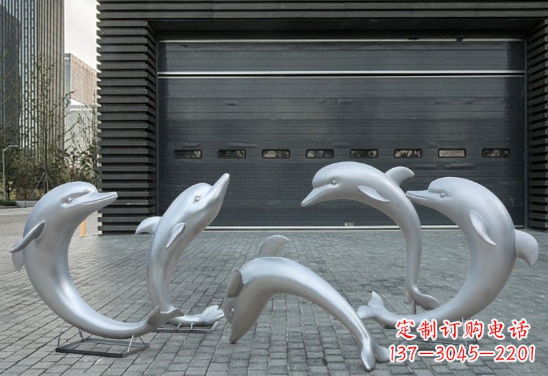 海豚的精灵——不锈钢公园海豚雕塑 海豚的精灵——不锈钢公园海豚雕塑