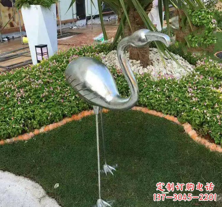 火烈鸟雕塑 - 不锈钢/公园/火烈鸟 火烈鸟雕塑 - 不锈钢/公园/火烈鸟