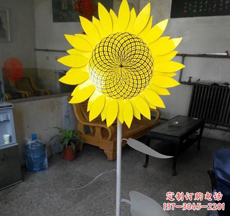 不锈钢公园景观向日葵雕塑