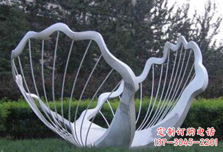 不锈钢公园镂空贝壳雕塑