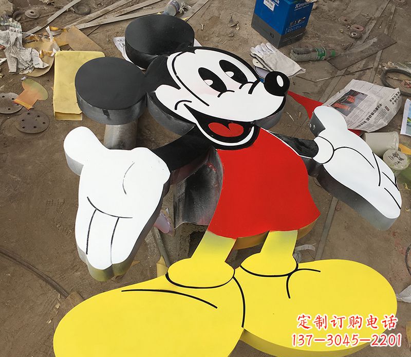 不锈钢公园米奇卡通雕塑